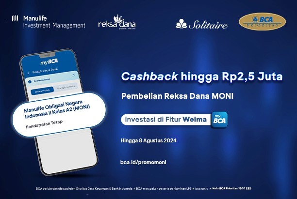 Beli Reksa Dana Baru di BCA dari Manulife, Raih Cashback hingga Rp2,5 ...